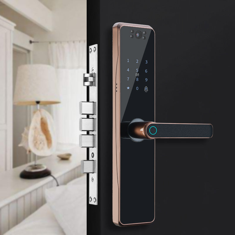 Serrure à Empreinte Digitale avec Caméra de Surveillance
